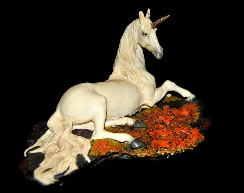 Unicorn in a magical forest